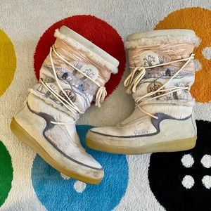 Tecnica Women's Cream and Tan Winter Boots